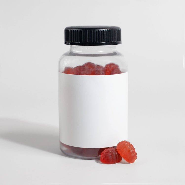 Frasco de gomitas de suplemento